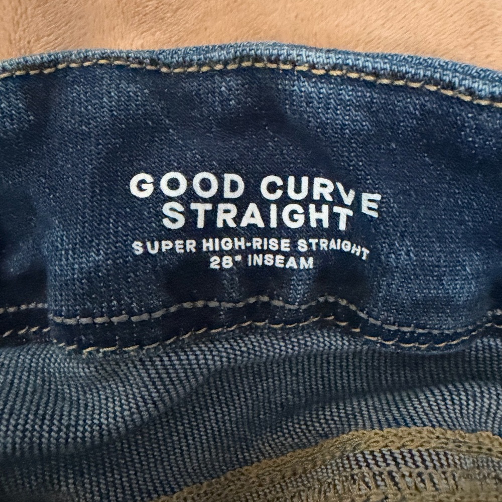 Good American Good Curve Straight 28” Inseam Super High Rise Women's Jeans 31/12 - Picture 6 of 8